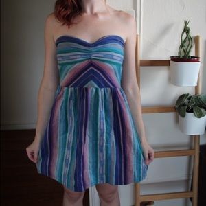 Pastel striped sun dress